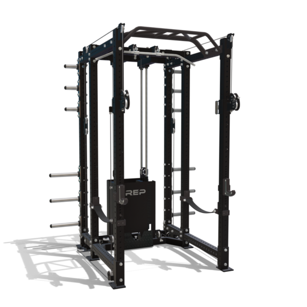 REP PR-4000 6 Post Pro Rack with Athena Selectorised Dual Side-Mounted Functional Trainer