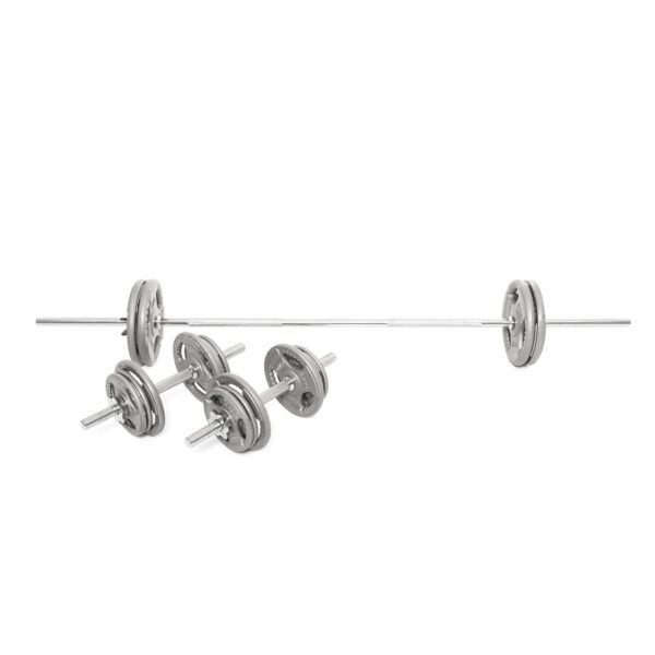 Body Power 50Kg 5FT Tri-Grip Combi Standard Weight Set