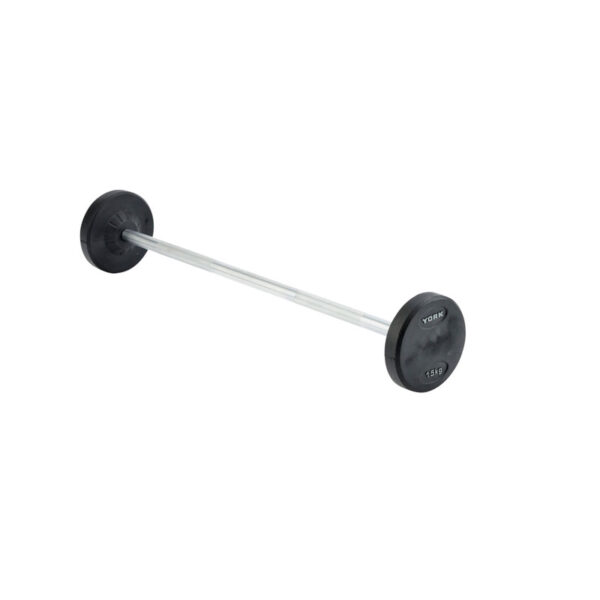 York 15Kg Rubber Encased Pro Style Barbell