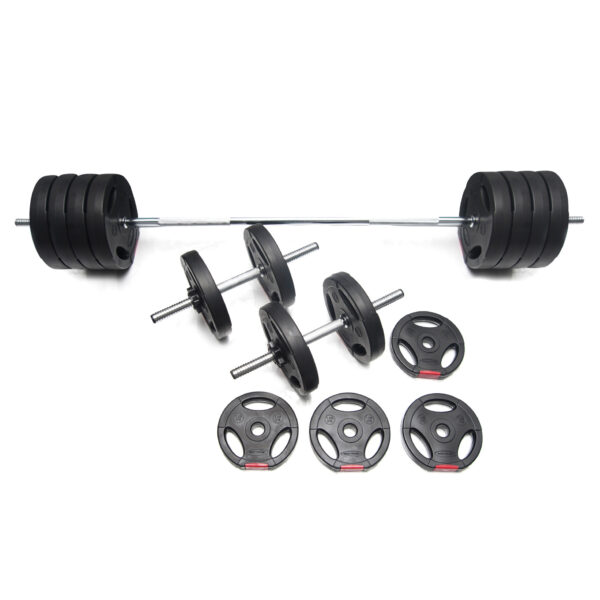 Body Power 37kg Tri-Grip Vinyl Weight Set