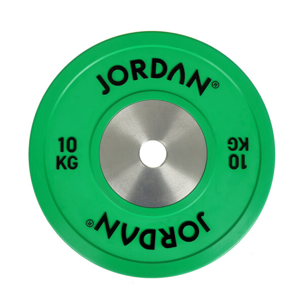 JORDAN 10Kg Calibrated Colour Rubber Competition Plate - Green (x1)