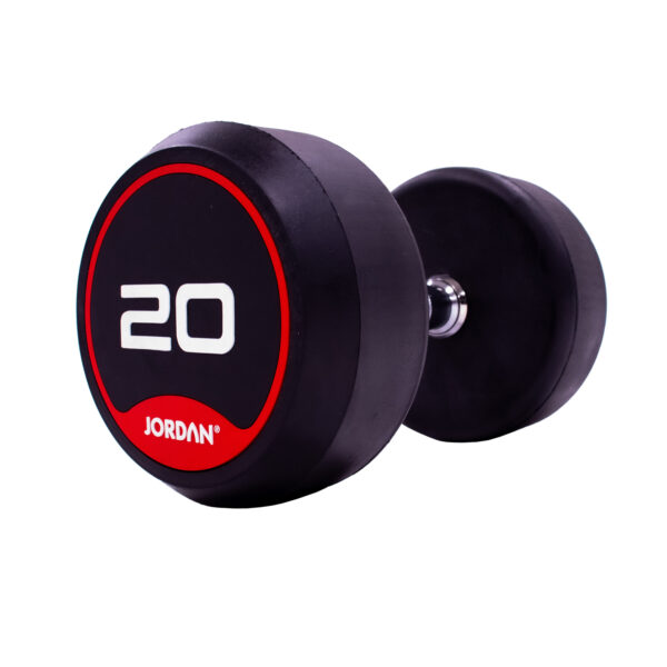 JORDAN 20kg Classic Rubber Dumbbells (x2)