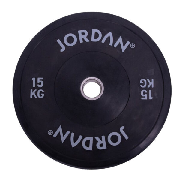 JORDAN 15Kg HG Black Rubber Bumper Plate (x1)