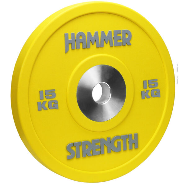 Hammer Strength 15Kg Urethane Bumper Disc (Yellow) x1