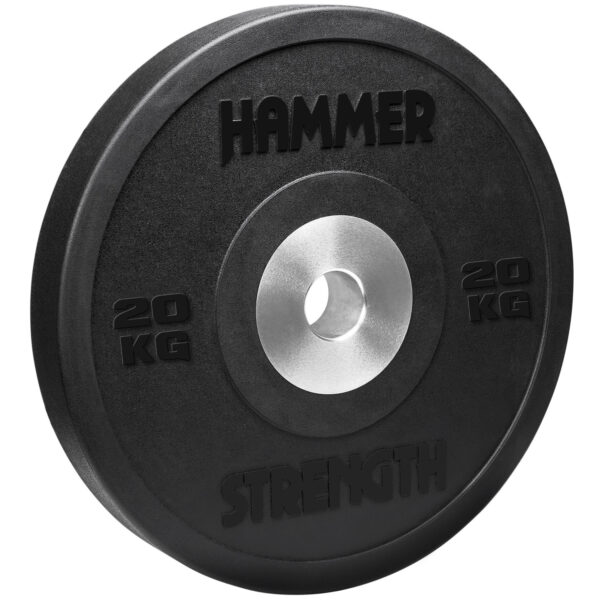 Hammer Strength 20Kg Premium Rubber Bumper Plate (Black) x1