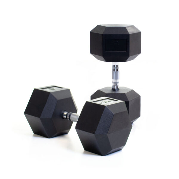 Body Power 45Kg Rubber Hex Dumbbells (x2)