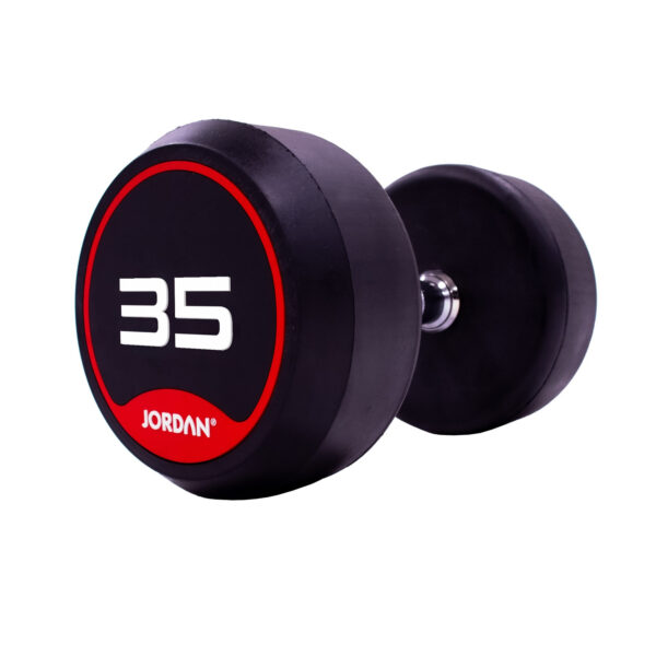 JORDAN 35kg Classic Rubber Dumbbells (x2)